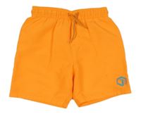 Neónově oranžové plážové kraťasy s potlačou F&F
