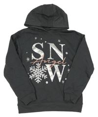 Sivá mikina s nápisom a kapucňou Primark