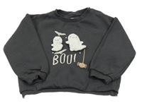 Tmavosivá oversize mikina s duchy F&F