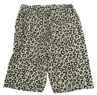 Béžovo-čierne vzorované legínové kraťasy Y.F.K.