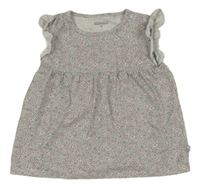 Zelenošedá kvetovaná tunika Staccato