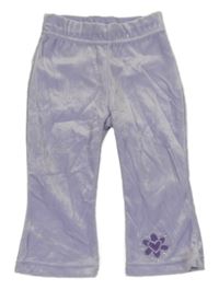 Levandulové zamatové nohavice s kytčikami Early Days