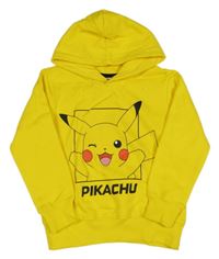 Žltá mikina s Pikachu a kapucňou