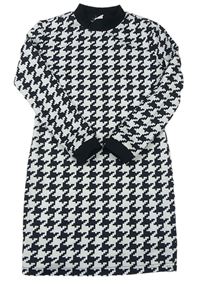 Čierno-biele vzorované šaty SHEIN