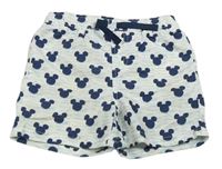 Bielo-modré melírované plážové kraťasy s Mickey zn. PRIMARK