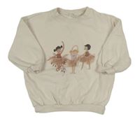 Smotanová oversize mikina s baletkami zn. Next