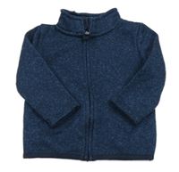 Tmavomodrá melírovaná pletená prepínaci mikina C&A