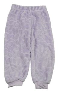 Levandulové vzorované plyšové pyžamové kalhoty V BY VERY
