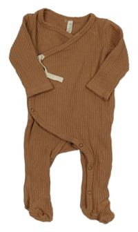 Hnědý žebrovaný zavinovací overal PEYTON&SCOUT