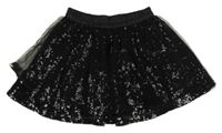 Čierna flitrová tylová sukňa F&F