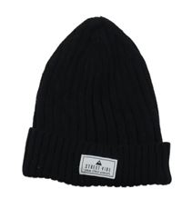 Černá žebrovaná pletená čepice s nášivkou H&M