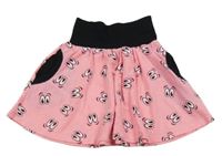 Ružovo-čierna melírovaná sukňa s očima