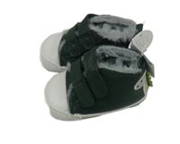 Nové - smaragdovo-biele koženkové členkové zateplené cápačky s dinosaurom George vel. 16