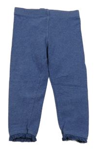 Tmavomodré melírované legíny s krajkou Next