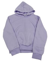 Levandulová crop mikna s vreckom a motýlkom a nápismi a kapucňou