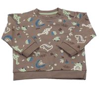 Čokoládová mikina s dinosaurami Nutmeg