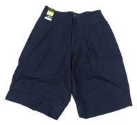 Nové - tmavomodré chino plátěné kraťasy M&S