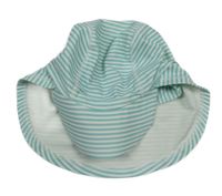Modrozeleno-biela pruhovaná UV plážová šiltovka H&M