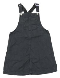 Tmavosivé rifľové šaty s vreckom H&M
