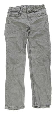 Sivé plesňové regular fit waist straight leg rifle H&M