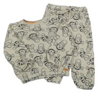 2Set - Smetanová žebrovaná teplá oversize mikina s Tygry + tepláky Disney