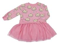 Ružové teplákovo/tylové šaty s Kitty H&M