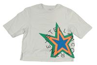Biele oversize tričko s hviezdou Stella McCartney