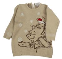 Svetlohnedý sveter s Púem a Prasátkem Primark