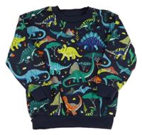 Tmavomodrá mikina s dinosaurami Nutmeg