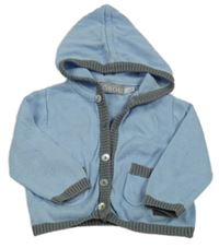 Svetlomodrý prepínaci sveter s kapucňou zn. Boboli