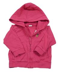 Fuchsiová prepínaci mikina s ananasom a kapucňou Cool Club