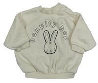 Smotanová oversize mikina s králikom a nápisom George