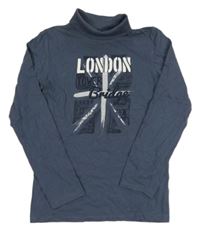 Tmavomodrý rolák s potiskem Inextenso