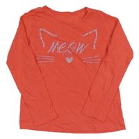 Jahodové tričko s mačkou Esprit