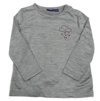 Sivé melírované športové tričko s mrakem Lupilu