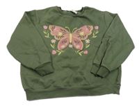 Khaki mikina s motýlem C&A