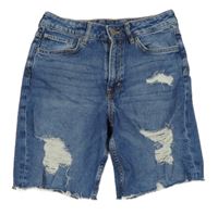 Modré riflové kraťasy s prošoupáním H&M