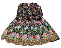 Čierno-farebné kvetované ľahké šaty V by Very