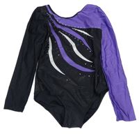 Čierno-fialové cvičobné body s kamienkami