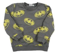 Tmavosivá mikina s logy Batmana Primark
