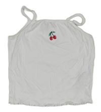 Biely crop top s třešněmi New Look