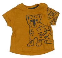 Hnedé tričko s leopardom Nutmeg