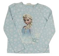 Svetlomodré vzorované tričko s Elsou H&M