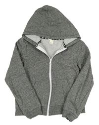Sivá melírovaná prepínaci mikina s kapucňou H&M