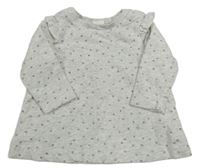 Sivé melírované vzorované teplákové šaty H&M
