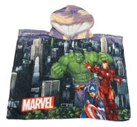 Barevné froté pončo s Marvel a kapucí Marvel