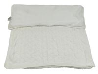 Bílá pletená/zateplená vzorovaná deka M&S