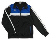 Černo-modrá sportovní funkční propínací mikina s logem Umbro