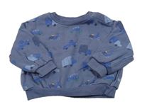 Modrofialová mikina s autami M&S