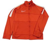 Červená sportovní funkční propínací mikina s logem Nike